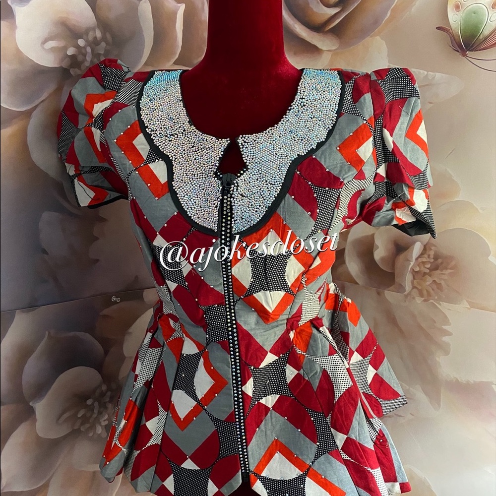 African print peplum blouse|African fashion